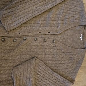 Reformation Brown Cable Knit Cardigan